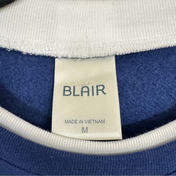 Blair Blue Butterfly Embroidered Sweatshirt Womens M Grandma Core Casual Cozy - Picture 3 of 6